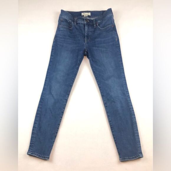 Madewell Blue Denim Jeans‎ 9 in Mid Rise Skinny Size 26 P. - Picture 1 of 10